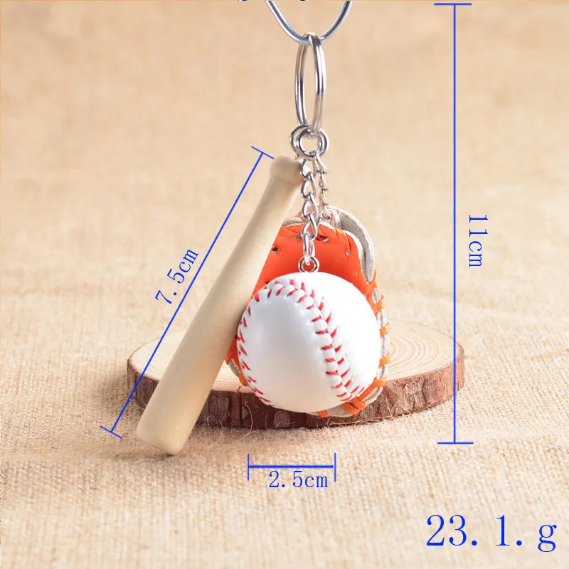 

50pcs Unique Simulation Baseball Key Chain Party Gifts Keychain Wedding Sport Festivel Celebration Party Souvenirs for guests