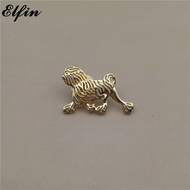 Эльфин оптом Lowchen Броши золотого цвета серебряный цвет модные броши в форме