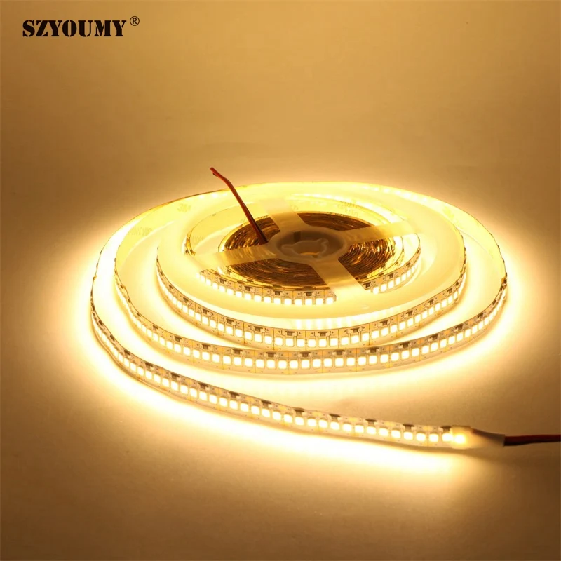 SZYOUMY 10 м Однорядная 2835 SMD мм Печатная плата 1200 Светодиодная лента 12 В постоянного