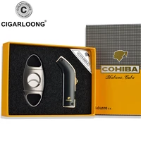cigarloong cigar lighter set cigar scissors metal stainless steel portable twinset tz 1001
