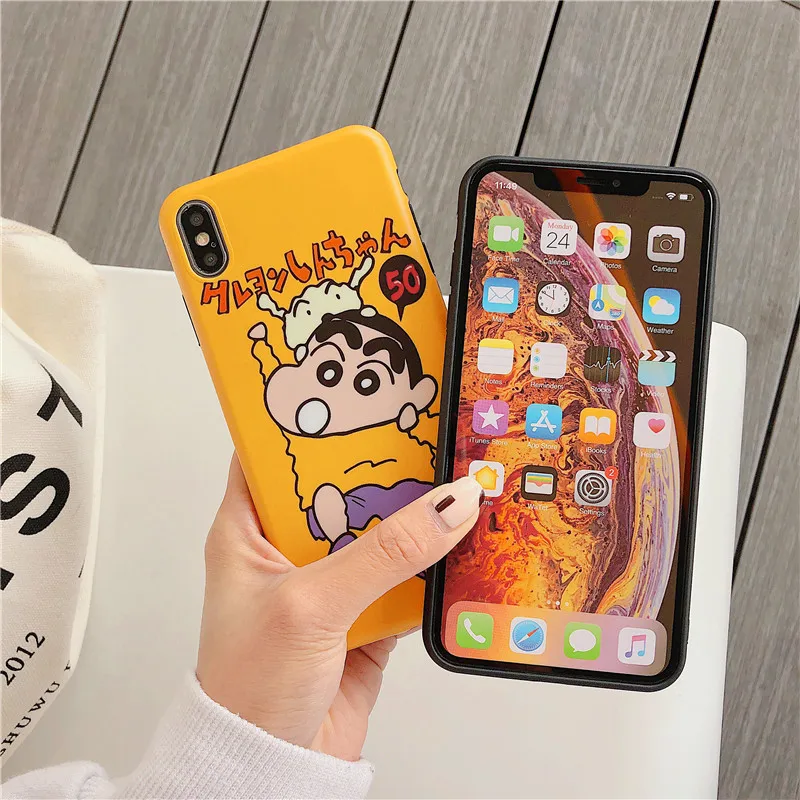 Японский мультфильм Crayon Shin-chan чехол для телефона iPhone X XR XS MAX 7 8 6 6s plus задняя крышка