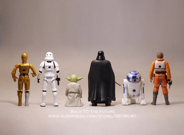 Disney Star Wars 6 шт./компл. 5-8 см металлическая версия Q фигурка коллекция украшений
