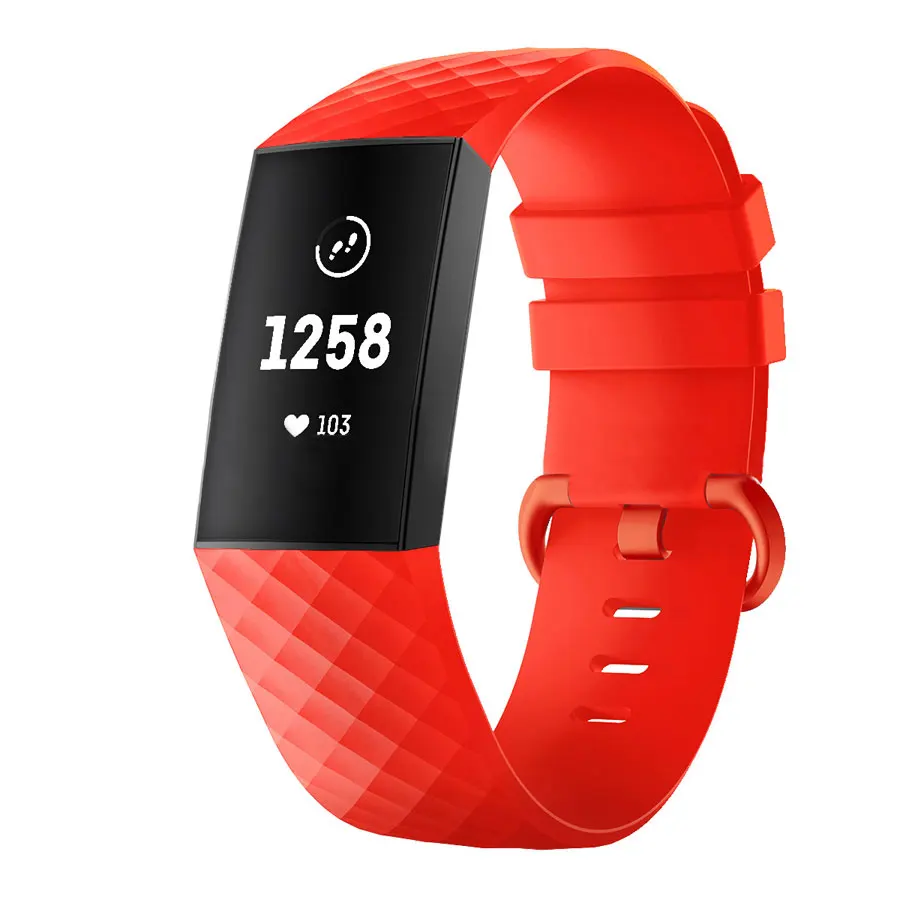 Red Мягкий ТПУ наручный ремешок для Fitbit Charge 3 Новая мода часы ремешок спортивный силиконовый браслет ремешок для Fitbit Charge 3 - Цвет ремешка: Red