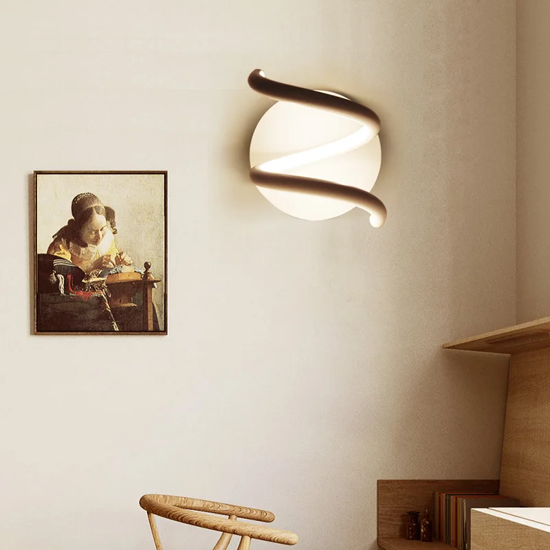 

Modern minimalist led wall lamp bedroom bedside lamp creative wall lamp shaped aisle TV wall lamp LM4121140