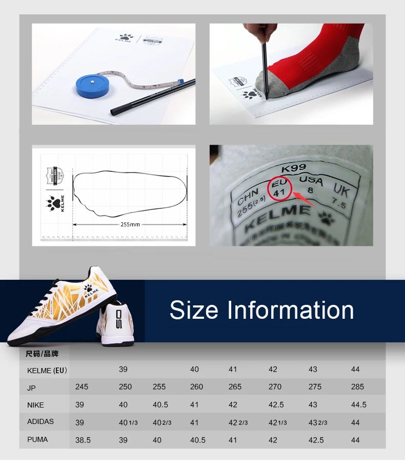 KELME/мужские футбольные бутсы для помещений; футбольные бутсы с носками; профессиональные кроссовки; футбольные бутсы; Zapatillas Futbol Sala Hombre 55725