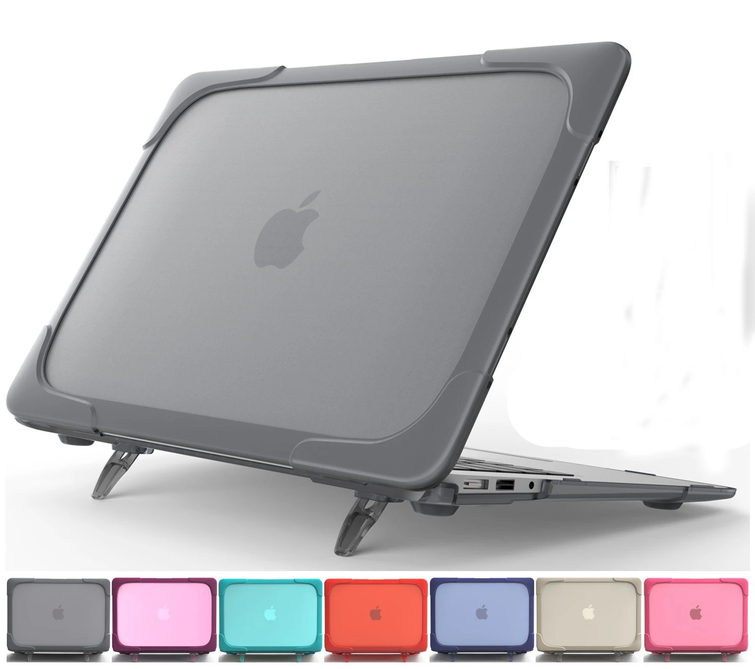 Противоударный жесткий пластиковый чехол для Macbook Air 13 защитный со складной