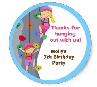 

1.5inch Rock Wall Birthday Party Favor Stickers