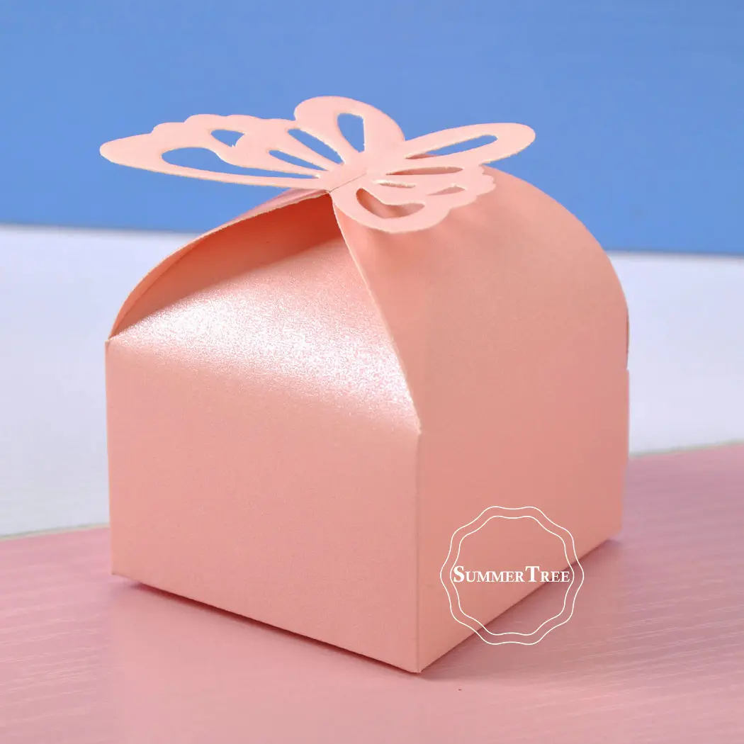 50pcs Butterfly Pattern Candy Paper Gift Box Favor Boxes Wedding Party Bridal Birthday Baby Shower Decoration | Дом и сад
