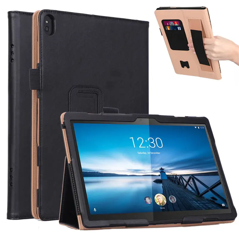 Black Чехол для lenovo Tab P10 TB-X705L TB-X705F 10,", Чехол для lenovo Tab M10 TB-X605L, чехол для планшета из искусственной кожи - Цвет: Black