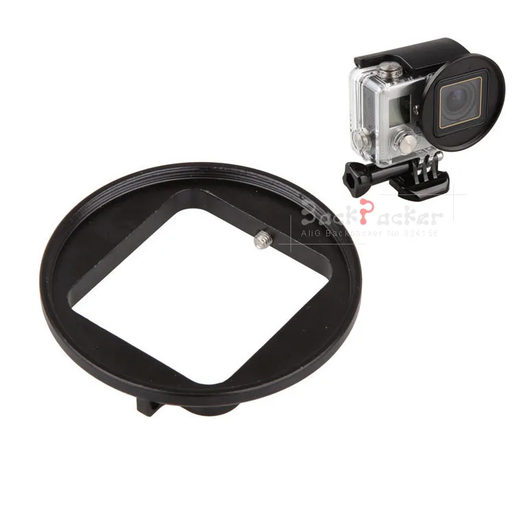 

10pcs Black Aluminium Alloy Adapter Ring 52mm for GoPro Hero 3+ Hero4 HD Camera Waterproof Case 52mm UV Lens Filter