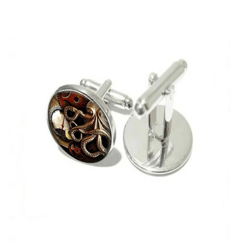 Мужская футболка запонки в стиле панк|Зажимы для галстука и запонки| |