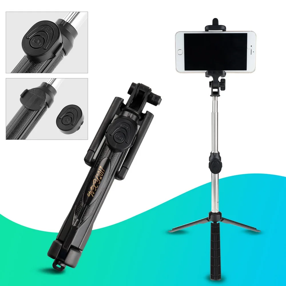 Travor Выдвижная селфи палка штатив с Дистанционный затвор Вluetooth для iPhone 6 7 8 Plus IOS