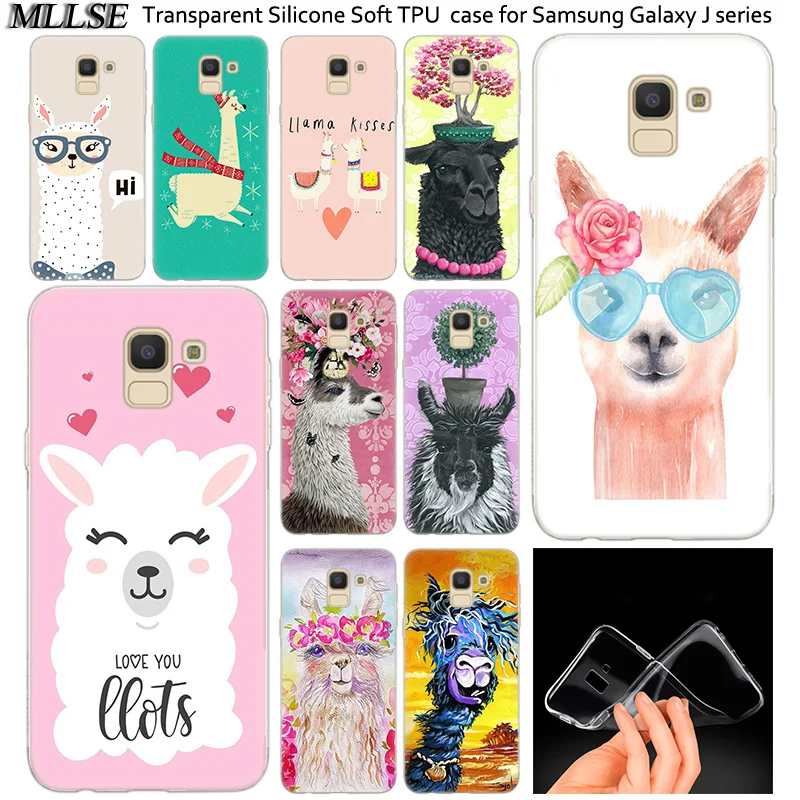 Популярный Мягкий силиконовый чехол из ТПУ с ламой альпакой для Samsung Galaxy J4 J6 J8 2018 J3