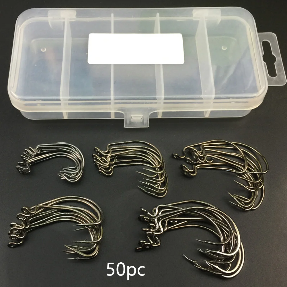 50 шт. рыболовные Крючки приманки осьминог высокоуглеродистой стали снасти с коробкой|Рыболовные крючки| |