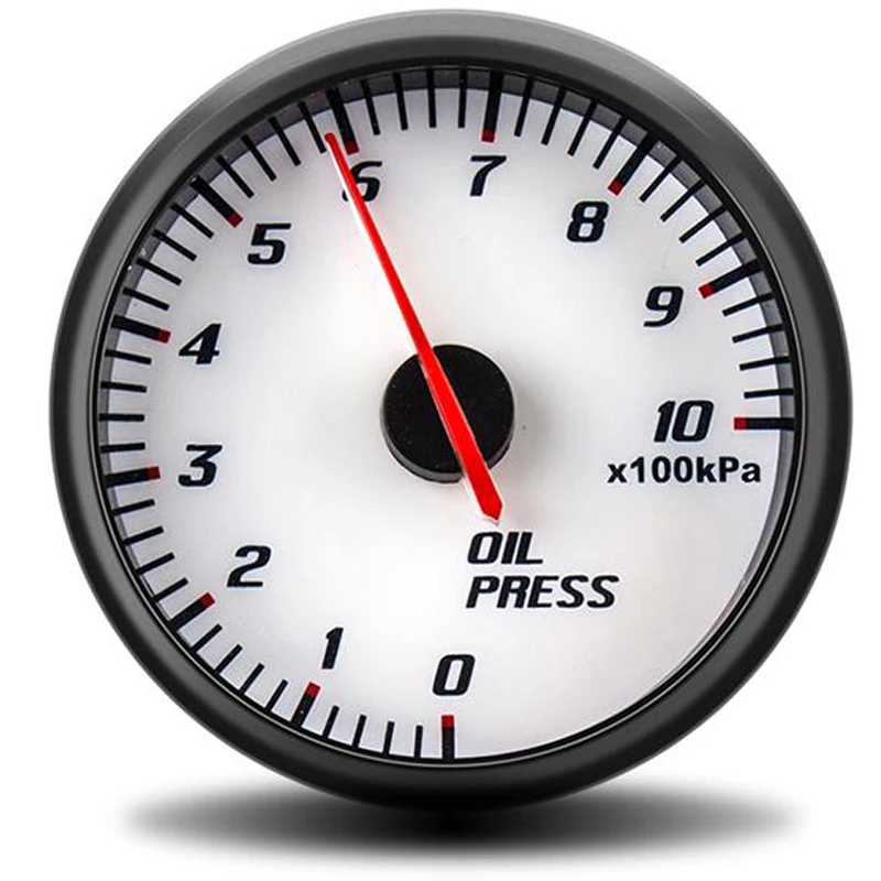 oil pressure gauge 60 мм Тахометр Boost вакуумная температура воды Температура масла масло пресс напряжение воздуха топливное соотношение EGT датчик черный чехол gps Спидометр - Цвет: oil pressure gauge