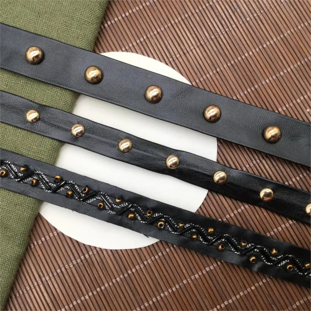 Черный Серебряный искусственный кожаные бусины кожи со шнуровкой золотистого цвета со шнуровкой со штрих-кодом DIY аксессуары
