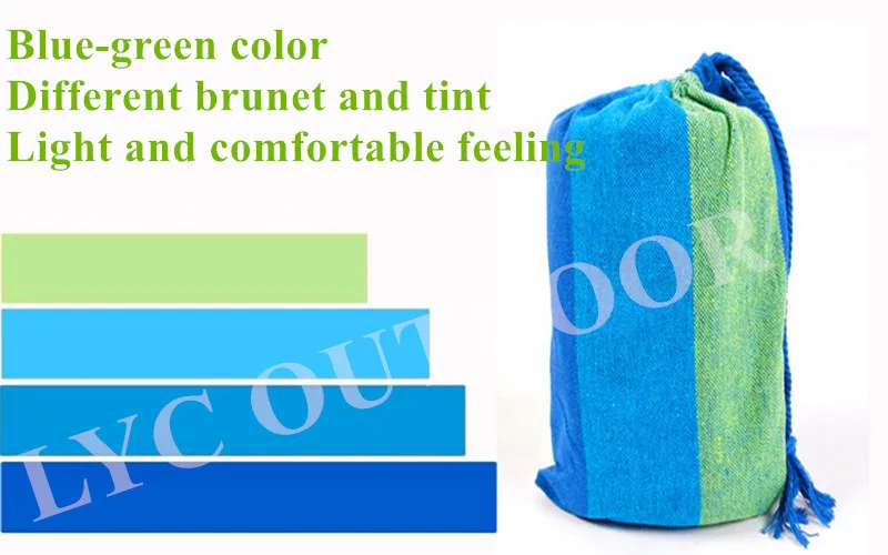 Muti-color Portable Travel Outdoor Camping Tourism Cotton Rope Swing Fabric Stripes Single Leisure Folding Hammock Canvas Bed | Мебель