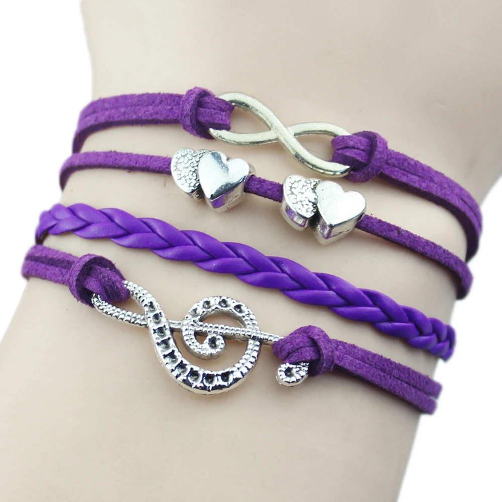Fashion Infinite Birds Tree Anchor Rudder Love Charm Imitation Pearl Leather Multilayer Handmade Braid Wrap Bracelets for Woman | Украшения