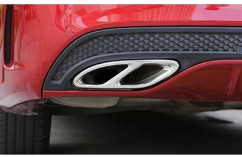 Автомобилей AMG выхлопных крышка выходы хвост рамы Обрезать для Mercedes Benz GLC A B E C