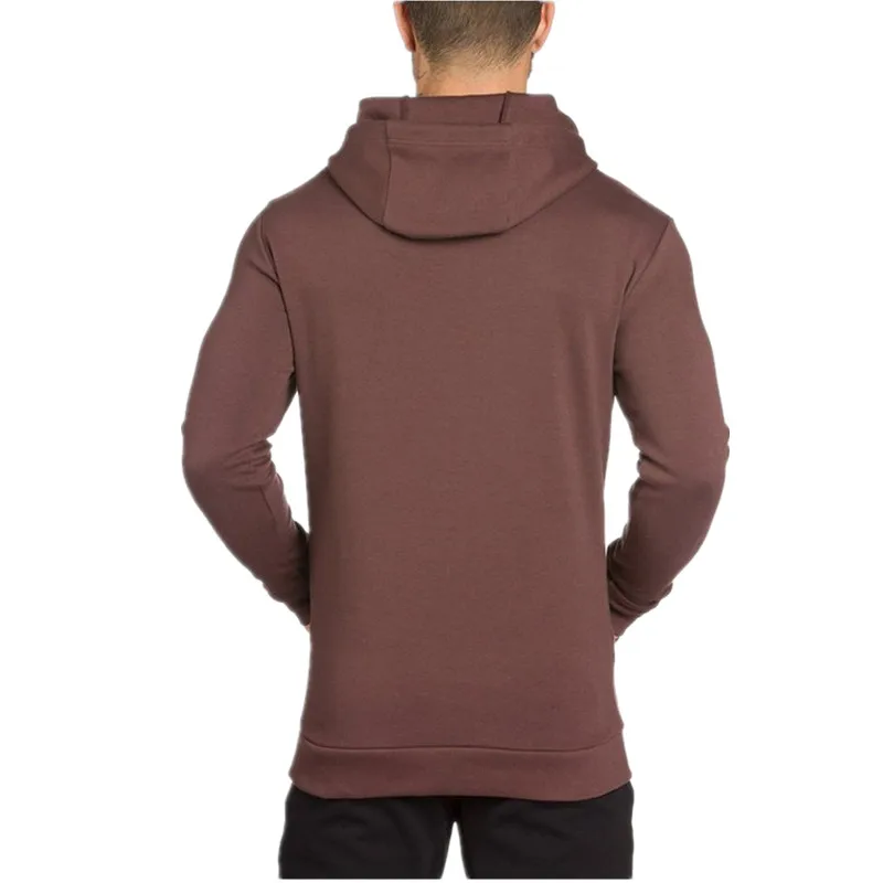 Модные для мужчин тренажерные залы Твердые цвета Hoodies Осень Зима Повседневное фитнес уличная хип хоп костюмы пуловер Кофты