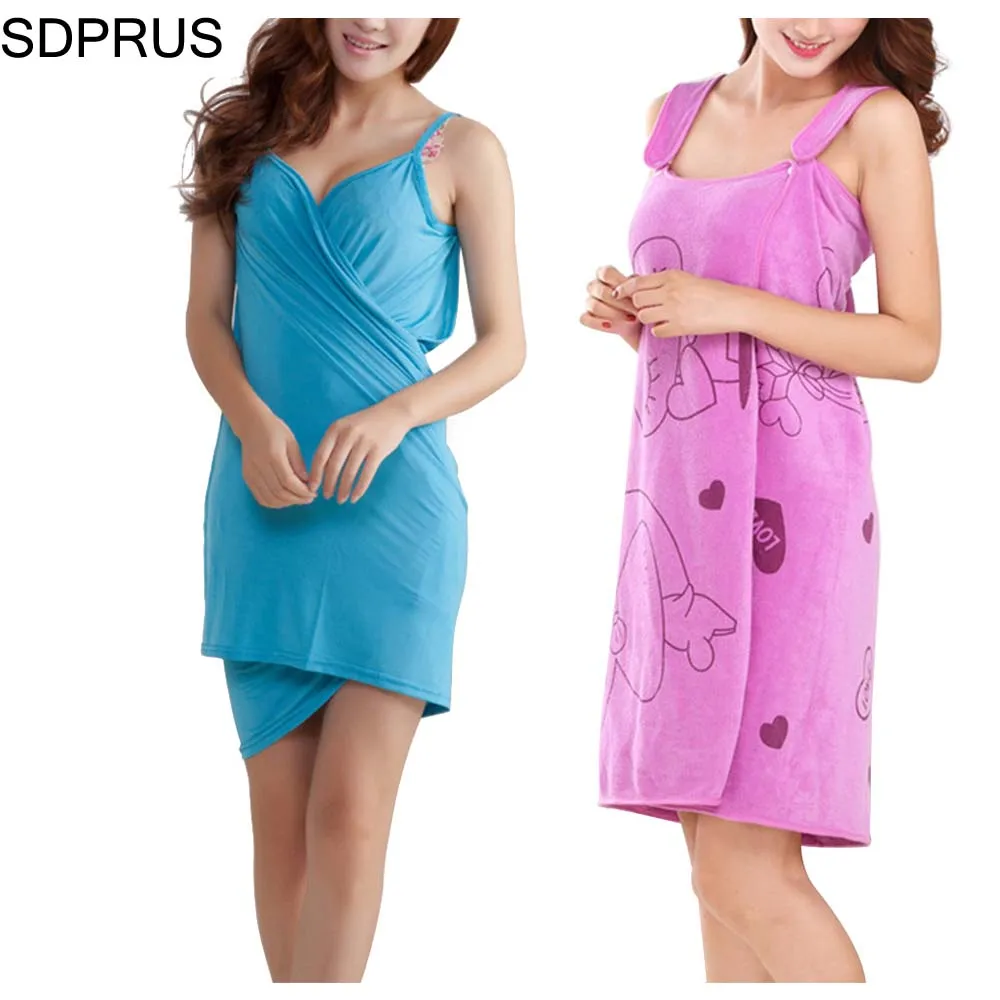 

Fashion Lady Ice Silk Sexy Wearable Bathrobe Bath Towel Non-slip dress Beautiful Bathrobes Bath Skirt For Beach Swimming Pool