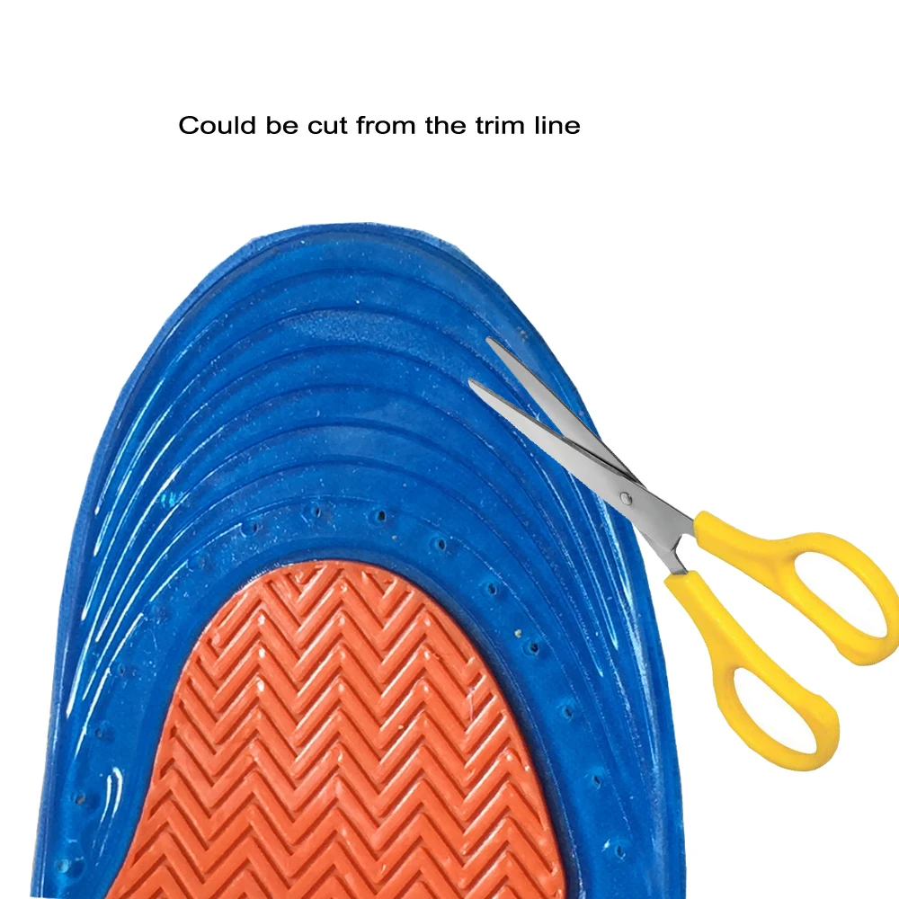 Bocan Gel Insoles Foot Care for Plantar Fasciitis Heel Spur Running Sport Insoles Shock Absorption Pads Arch Orthopedic Insole