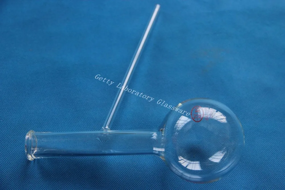 Лабораторная колба из пирекс стекла 1000 мл для дистилляции с боковой