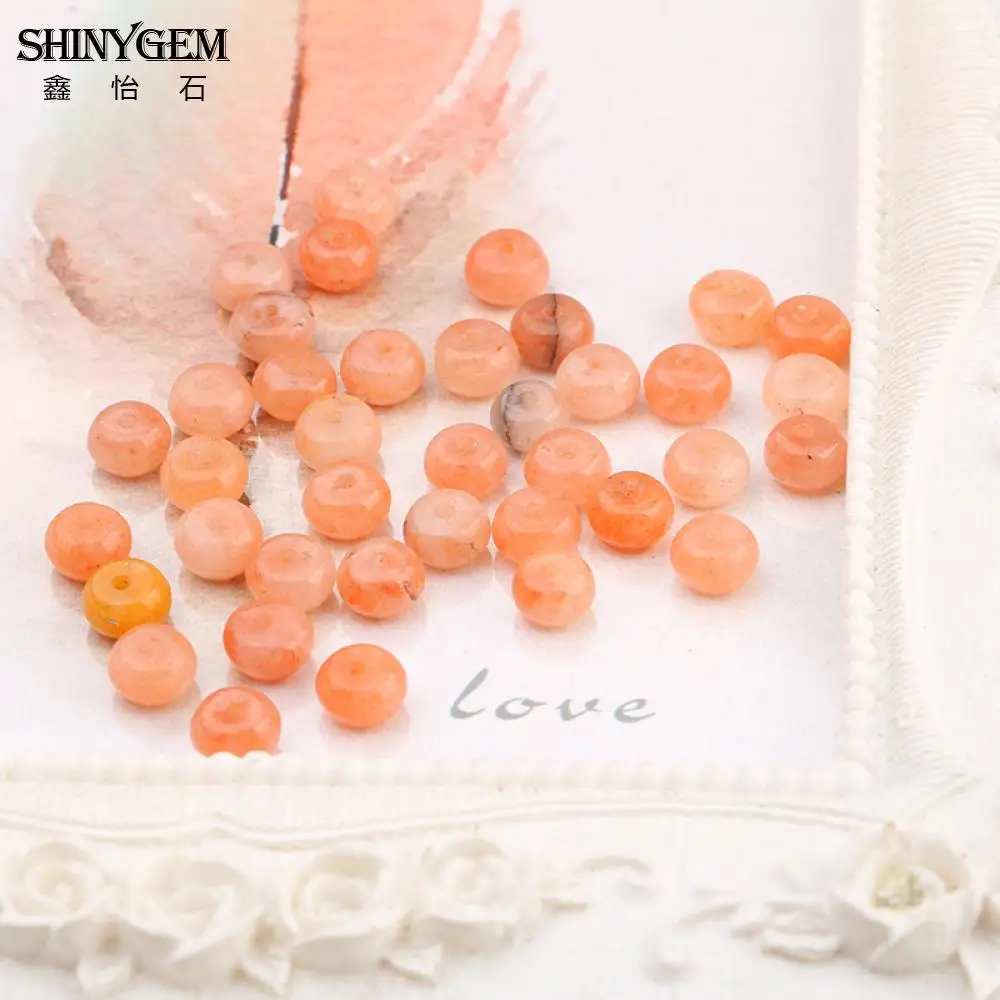 Бусины Из оранжевого камня Abacus 4*6 мм бусины из драгоценного класса А маленькие