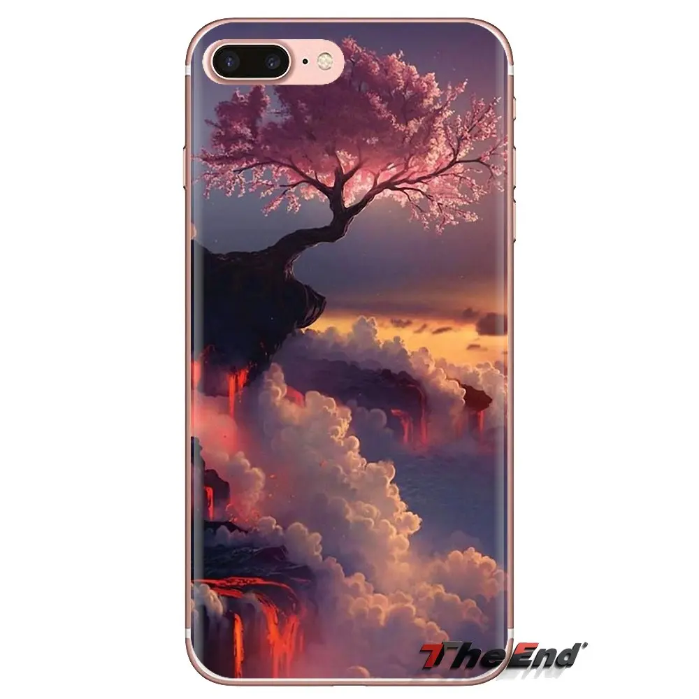 Для Xiaomi Mi3 Samsung A10 A30 A40 A50 A60 A70 Galaxy S2 Note 2 Grand Core Prime Цветочные цветки сакуры розовые