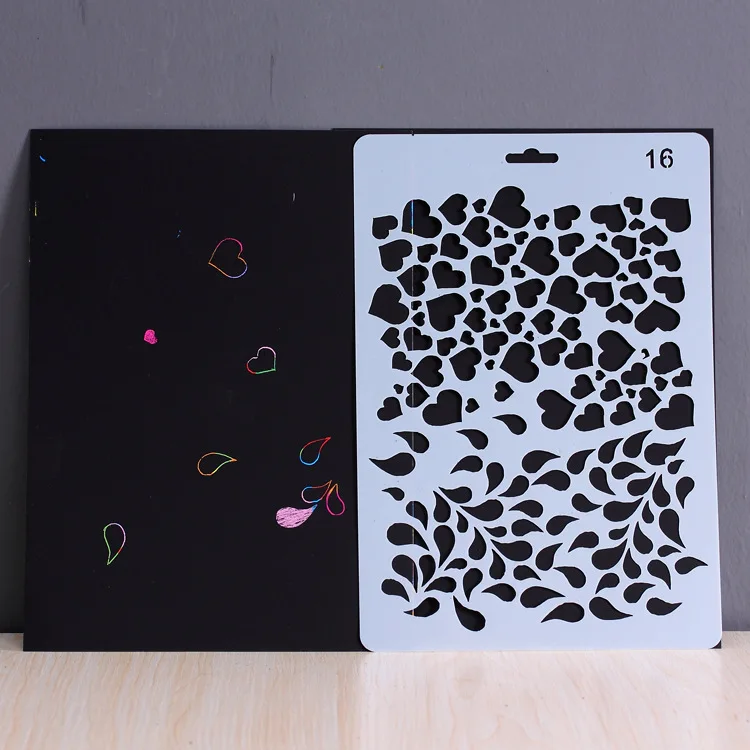 16 Wecute ручной трафарет для рисования Инструменты детские игрушки DIY Фотоальбом Новинка учебных творческих детей различные стили товары для рукоделия - Цвет: 16