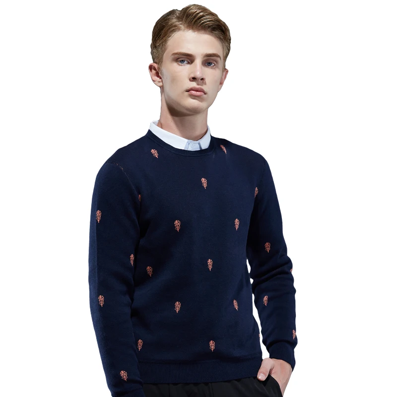 Классические модные мужские трикотажные свитера из 100% хлопка рубашки с флисом