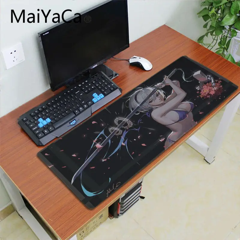 Maiyaca Nier Automata прочный резиновый коврик для мыши, Настольный коврик с клавиатурой, коврик для мыши в стиле аниме, 700x300 мм, большой игровой коврик для офисного компьютера