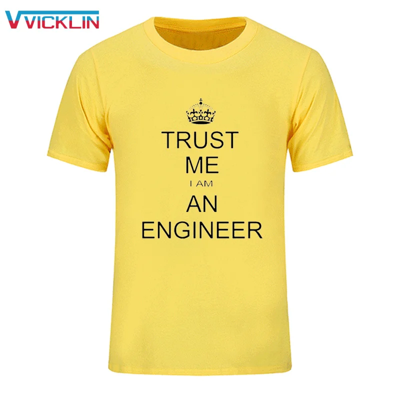 Летняя мужская футболка с надписью I Am An Trust Me Humor Engineer Хлопковая одежда для отдыха