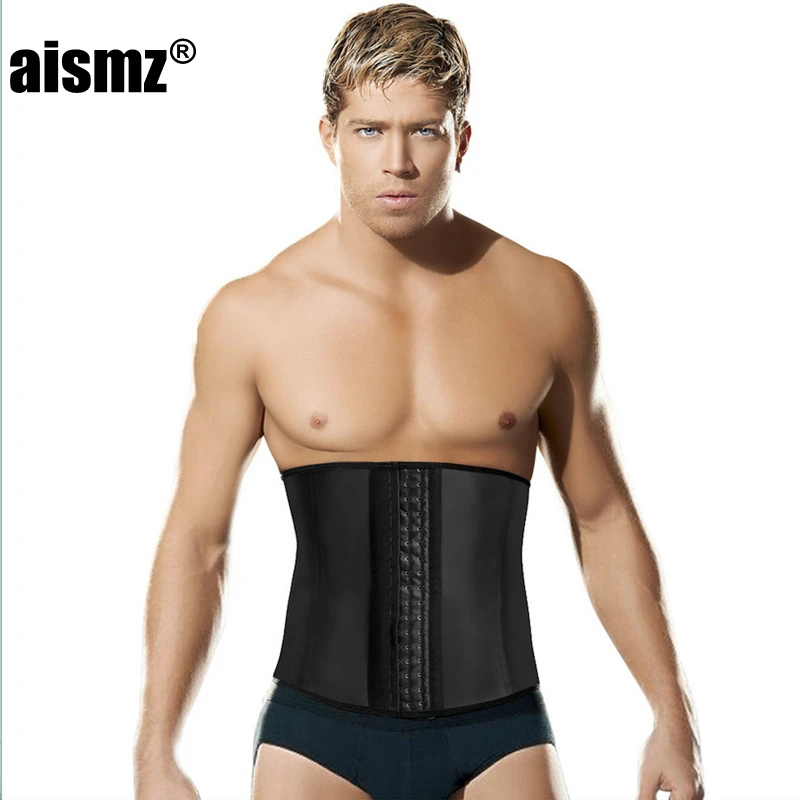 

Aismz Modeling Strap Latex Waist Trainer Vest Waist Cincher Firm Tummy Slimming Men Waist Cincher Corset Waist Belly body Shaper