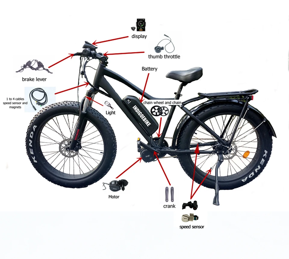Bafang BBS01B/02B BBSHD двигатель среднего привода электрический велосипед двигатель комплект Электрический мотор для велосипедов DIY Ebike конверсионный комплект