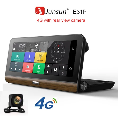 Junsun E31 Pro 4 г автомобиля Камера GPS 7." Android 5.1 Автомобильные видеорегистраторы WI-FI видео Регистраторы регистратор видеорегистратор видеорегистратор парковка мониторинга - Название цвета: E31 with 4G