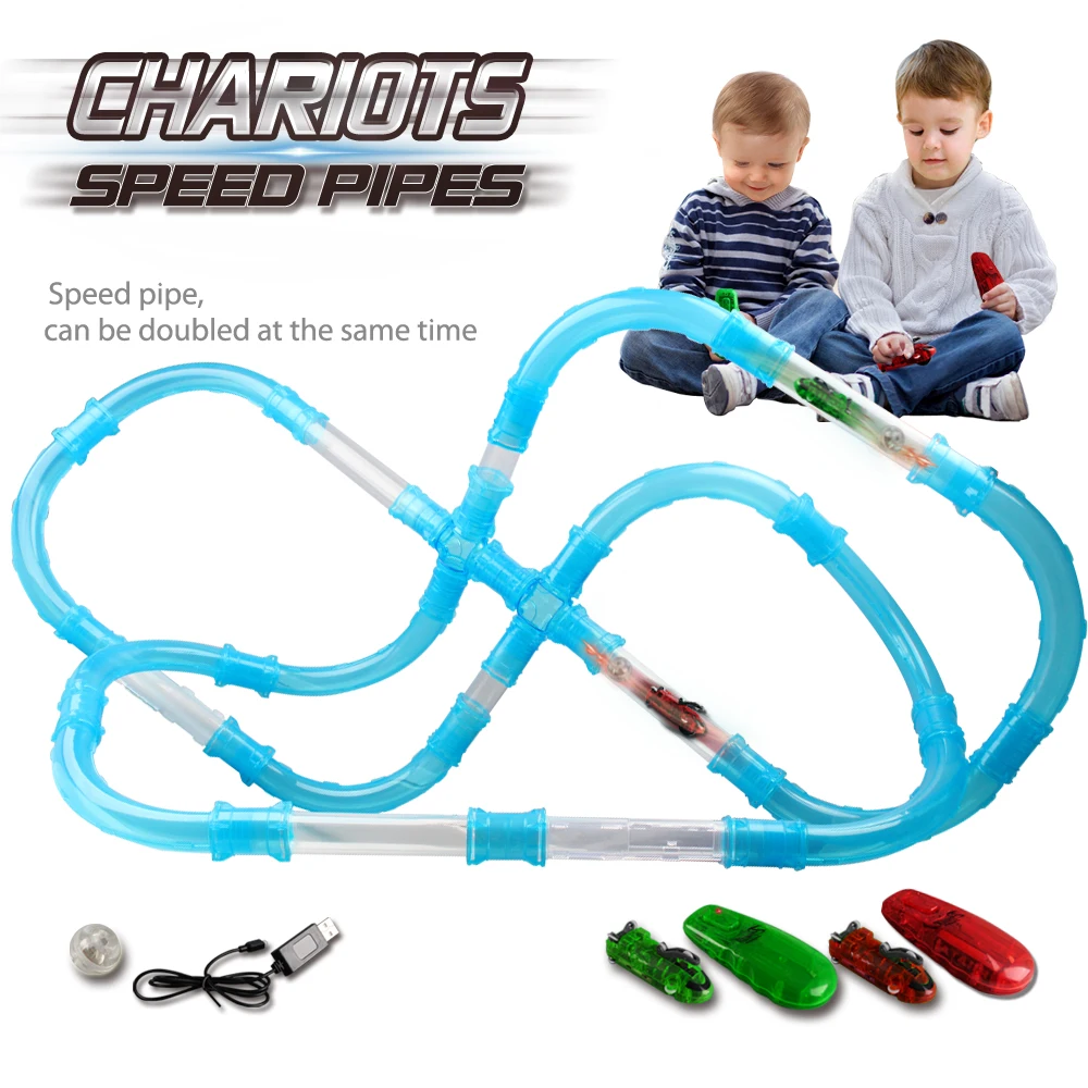 Детский RC автомобиль игрушка скоростные трубы гоночный трек пульт