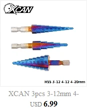 XCAN 4-32 мм HSS Nano с синим покрытием Ступенчатое сверло для сверления электроинструментов Металл Высокоскоростная сталь дерево Дырокол шаг конусное сверло