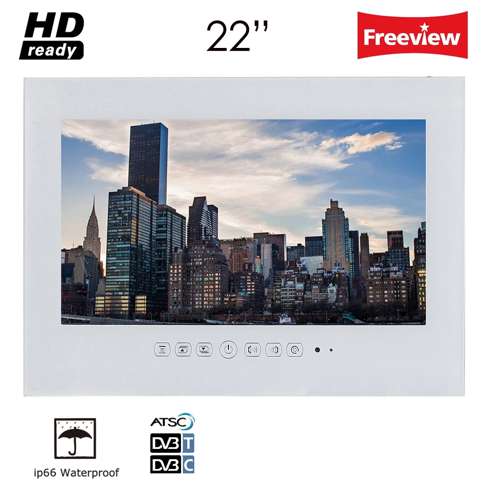 Souria 22 дюймов IP66 мультимедиа волшебное зеркало Водонепроницаемый светодиодный ТВ