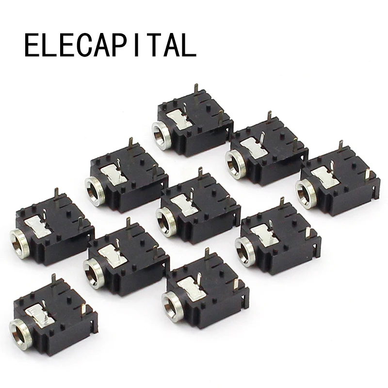 10 шт. 3 контакта 5 мм|mount pcb|panel mount audio jackmounting socket |