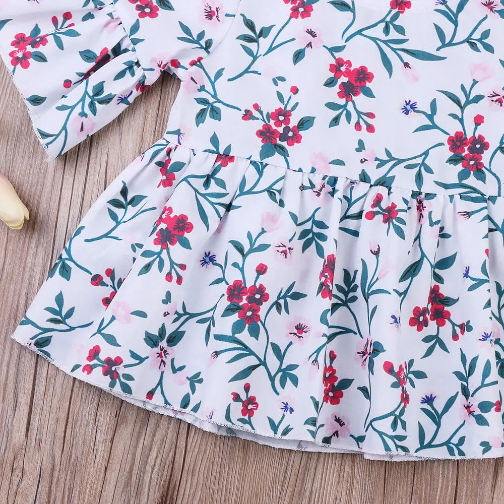 2018 новые летние милые платья принцессы с коротким рукавом и цветочным принтом