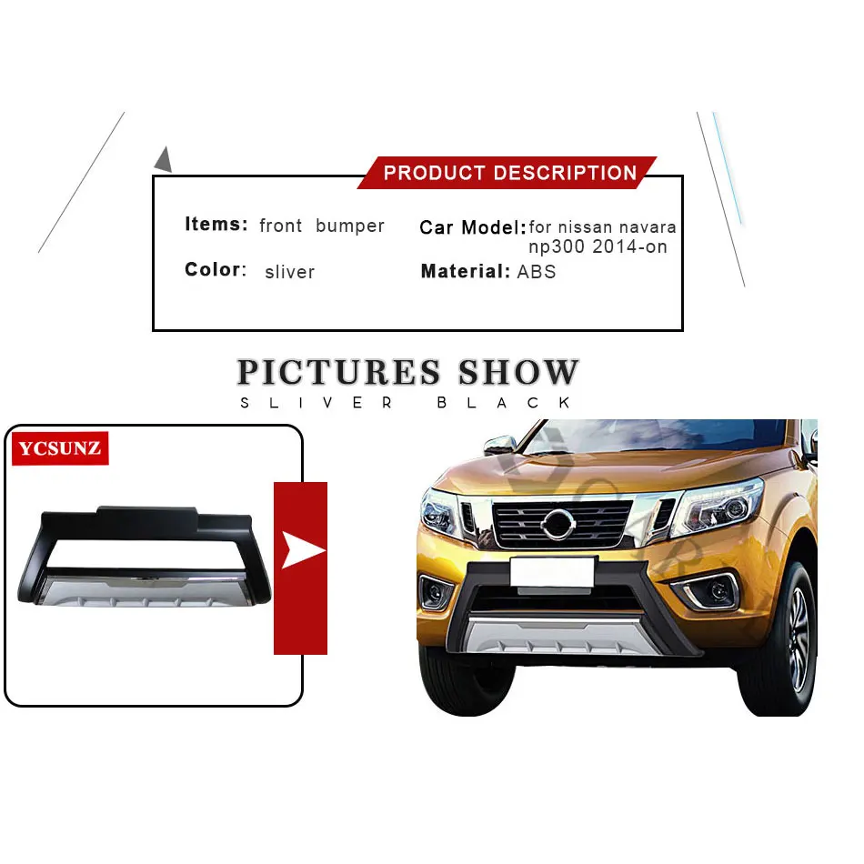 Передний обвес для Nissan Navara Frontier передний бампер для Nissan Navara бампер для nissan np300 d23- Ycsunz