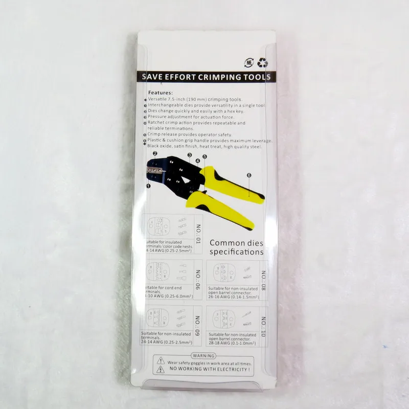 Multi-function Plug Spring Terminal Labor-saving Crimping European TAB Ratchet Pliers | Инструменты