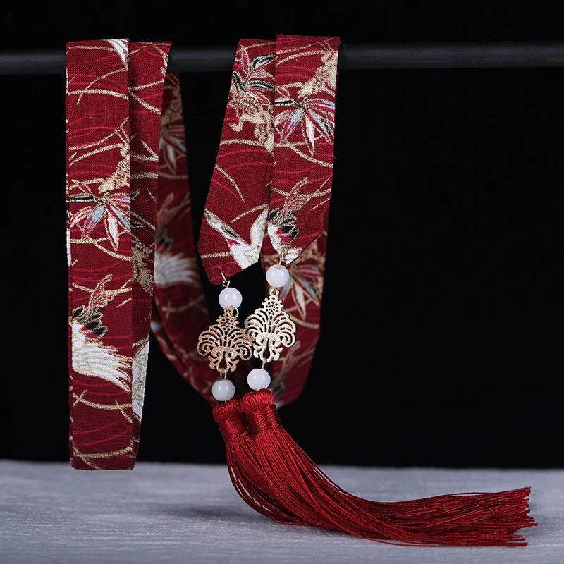 Bordeaux red Hanfu с античной лентой шин бронзовая супер фея Джеймс Т. C. na была издана лента с кисточками для костюма аксессуары для волос - Цвет: Bordeaux red