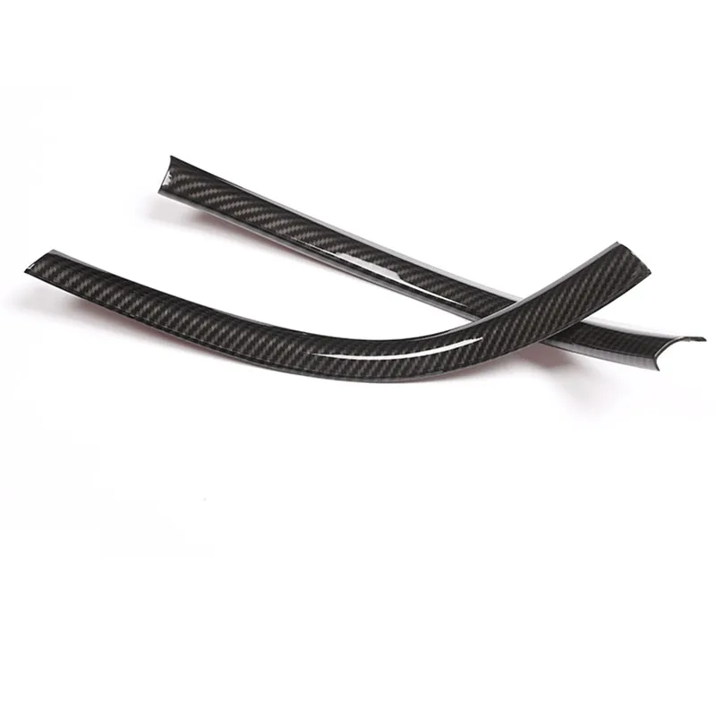 2 pieces ABS центр внутренняя панель аксессуары крышка отделка полосы для Mercedes Benz GLA X156 CLA C117 2013- углеродного волокна стиль - Название цвета: 2 pieces