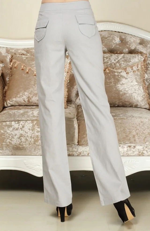2015 Summer women casual office work wear wide leg linen pants Ladies sport joggers trousers Drawstring waist baggy | Женская одежда