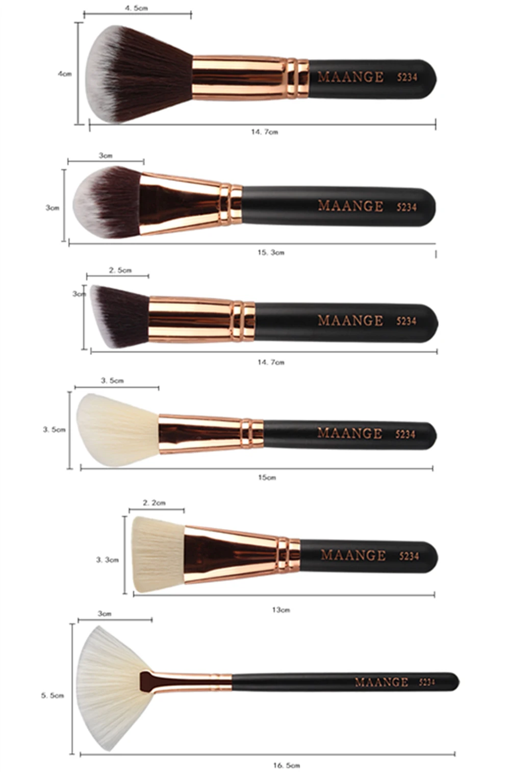 MAANGE 8/15 шт профессиональный макияж кисти набор пудра Eye shadow Blush смешивания губ Make Up Красота косметический набор инструментов