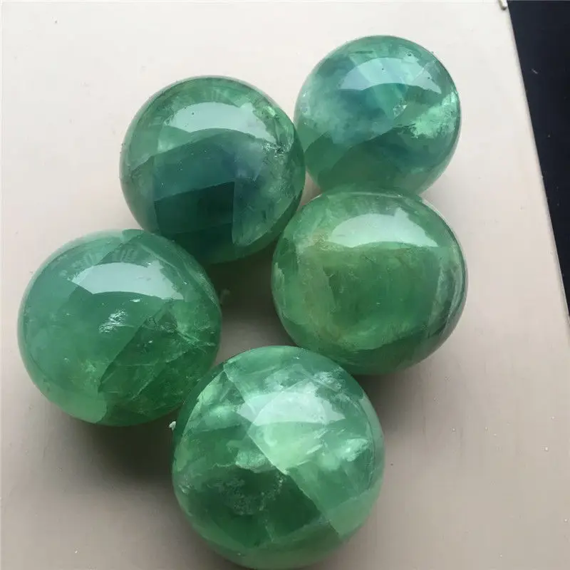 

5cm Beautiful Rare Green Fluorite Crystal Sphere Ball Mexico quartz Sphere with base reiki healing
