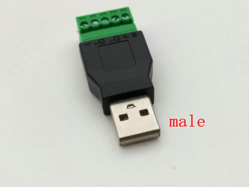 20 шт. USB 2 0 тип А штекер/гнездо до 5P винт с защитной клеммой разъем | Обустройство