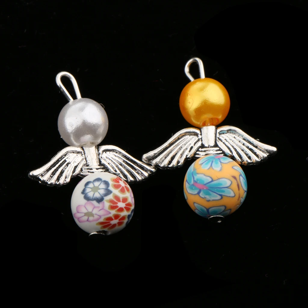 Бусины из полимерной глины в виде тибетских крыльев Ангела 20 шт. подвески сделай